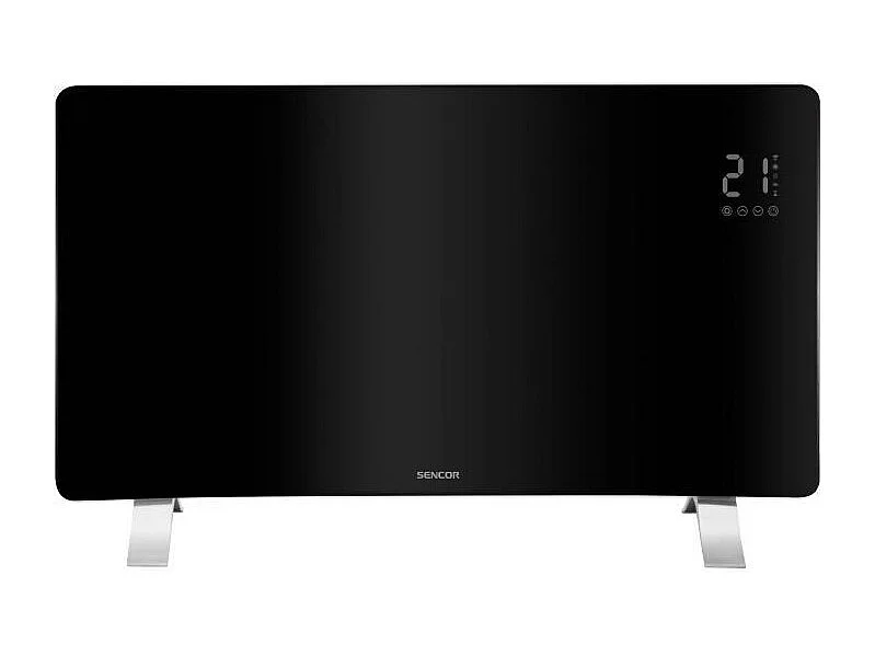 Radiateur intelligent Wi-Fi en verre - SENCOR - SCF 4741BK - 2400 W - 2 niveaux - Thermostat - Noir