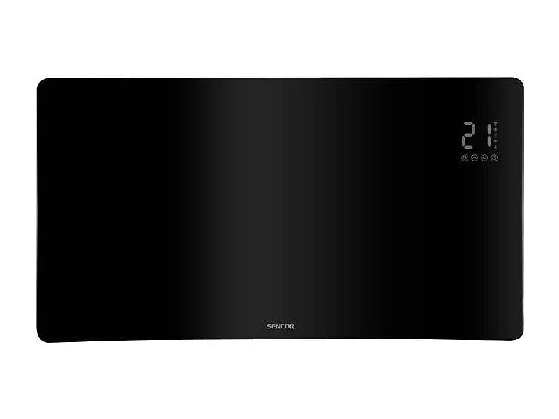 Radiateur intelligent Wi-Fi en verre - SENCOR - SCF 4741BK - 2400 W - 2 niveaux - Thermostat - Noir