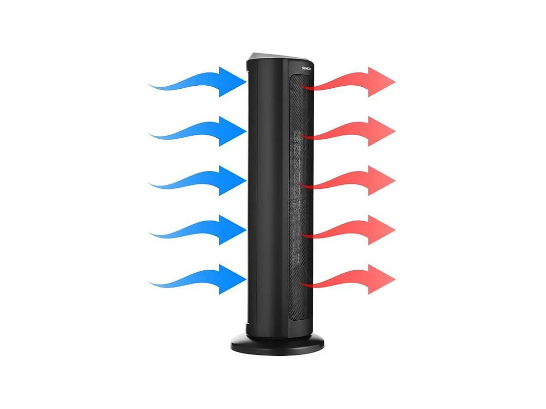 Radiateur tour en céramique - SENCOR - SFH 8990BK - Jusqu'a 2000 W - 3 modes - 24 m² / 60 m³ - Télécommande - Noir