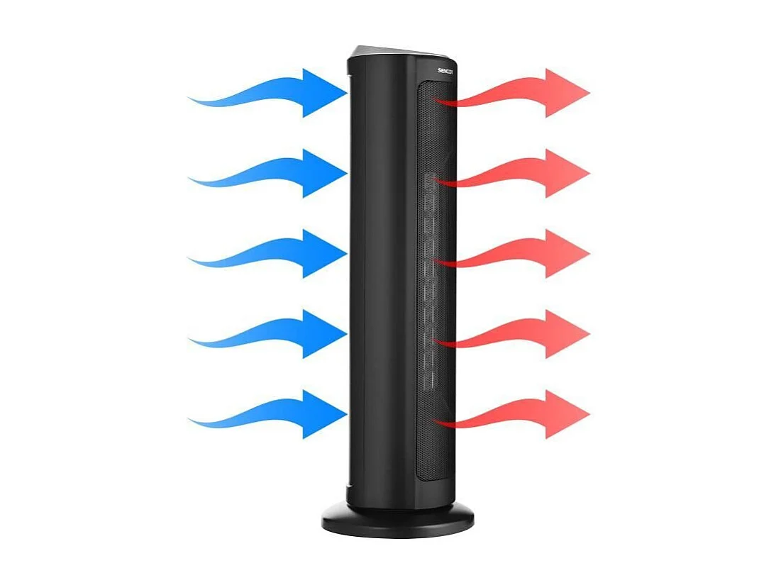 Radiateur tour en céramique - SENCOR - SFH 8990BK - Jusqu'a 2000 W - 3 modes - 24 m² / 60 m³ - Télécommande - Noir
