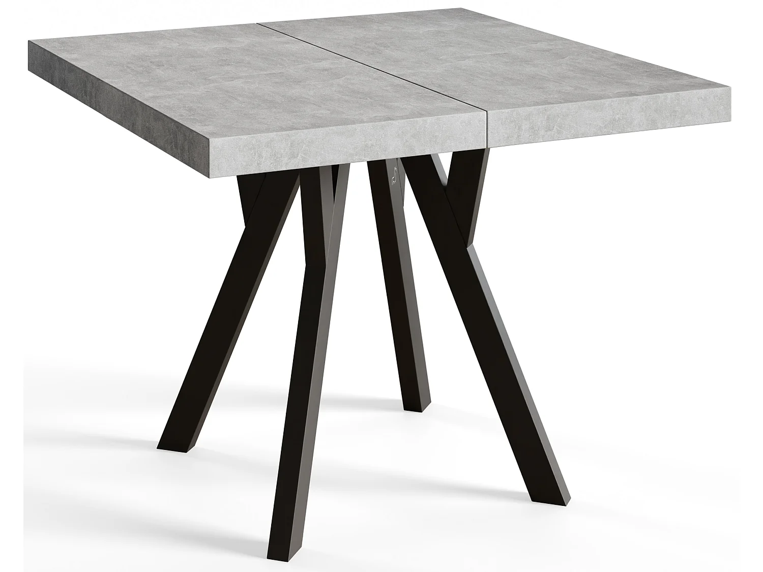 Table a Manger Extensible - Table Carrée Extensible - Table de Salle à Manger Moderne - Plateau Stratifié 36 mm -Pieds en Hêtre- 120/220 cm - Graphite