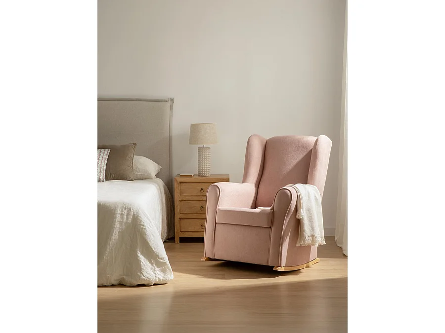 Fauteuil tapissé rosa 102 cm x 78 cm-Hilde