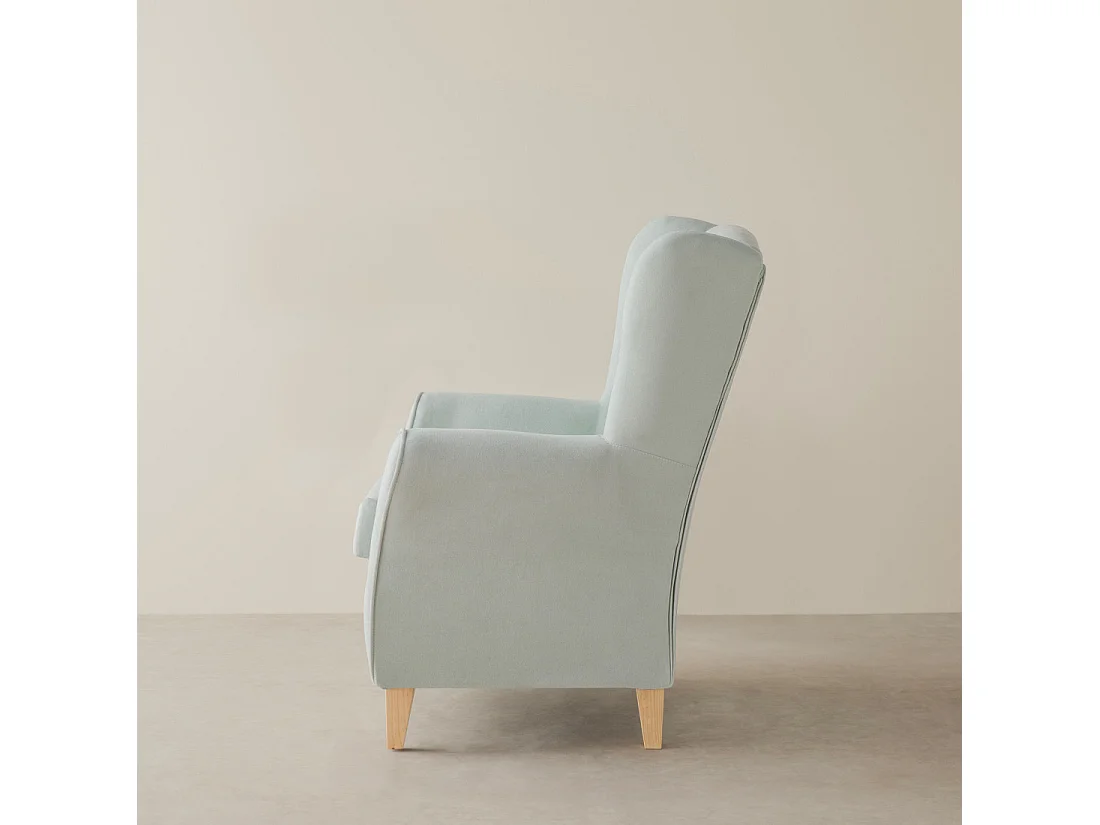 Fauteuil tapissé menthe 102 cm x 78 cm-Dan