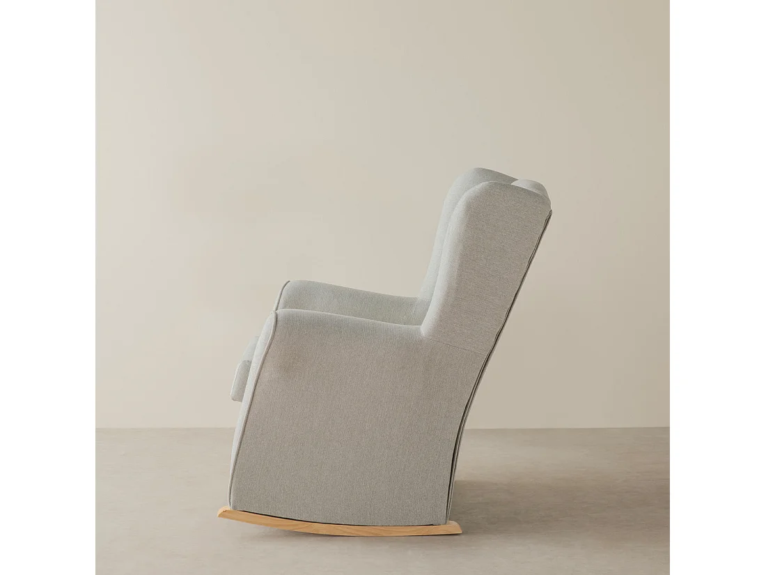 Fauteuil tapissé gris 102 cm x 78 cm-Hilde
