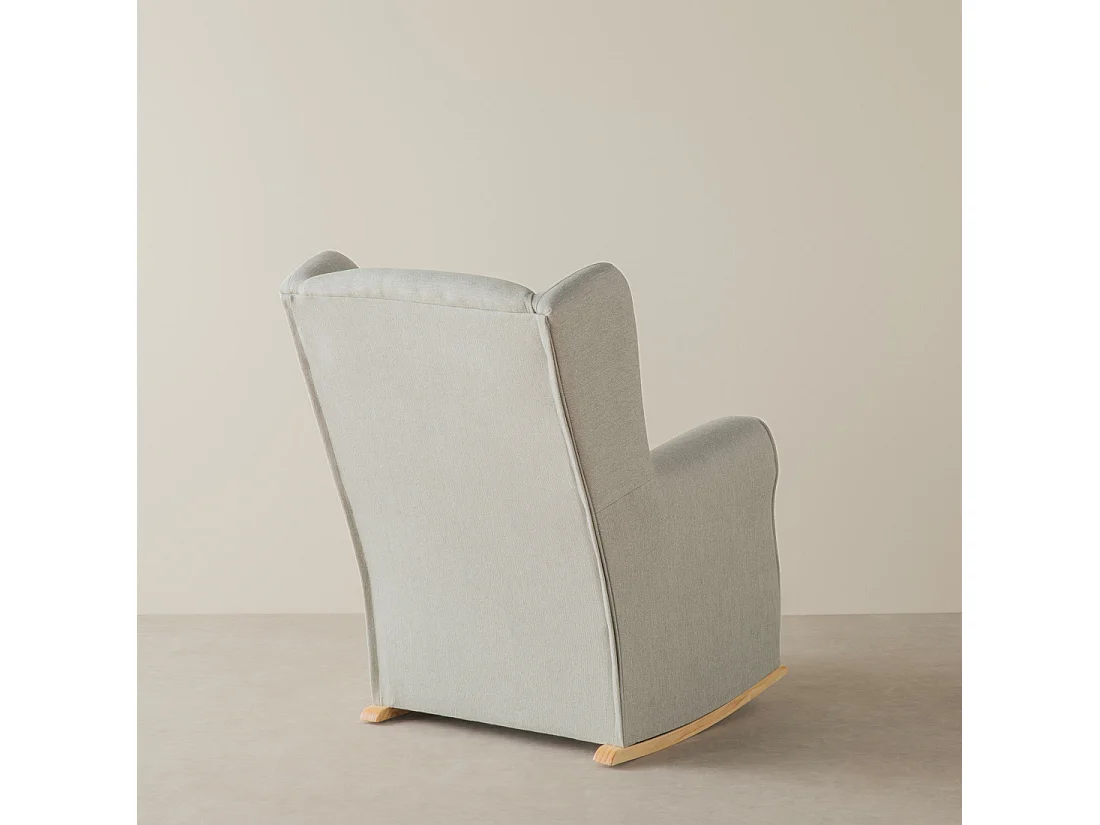 Fauteuil tapissé gris 102 cm x 78 cm-Hilde