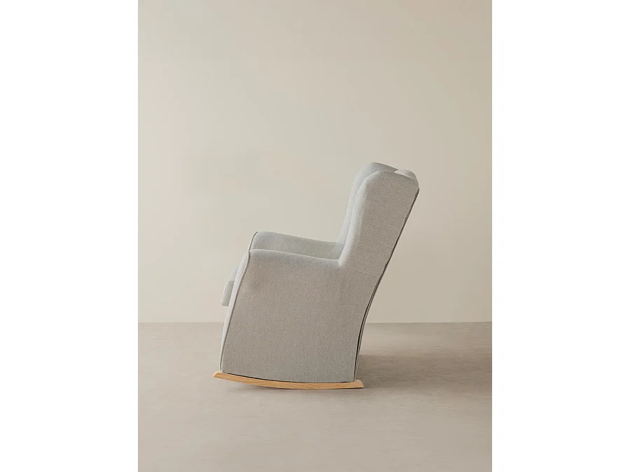 Fauteuil tapissé gris 102 cm x 78 cm-Hilde