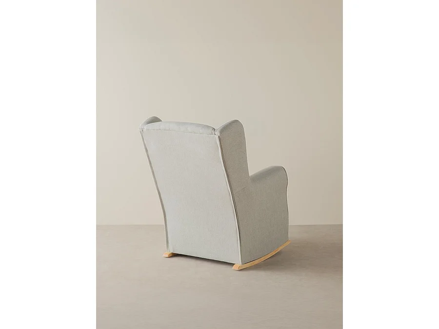 Fauteuil tapissé gris 102 cm x 78 cm-Hilde