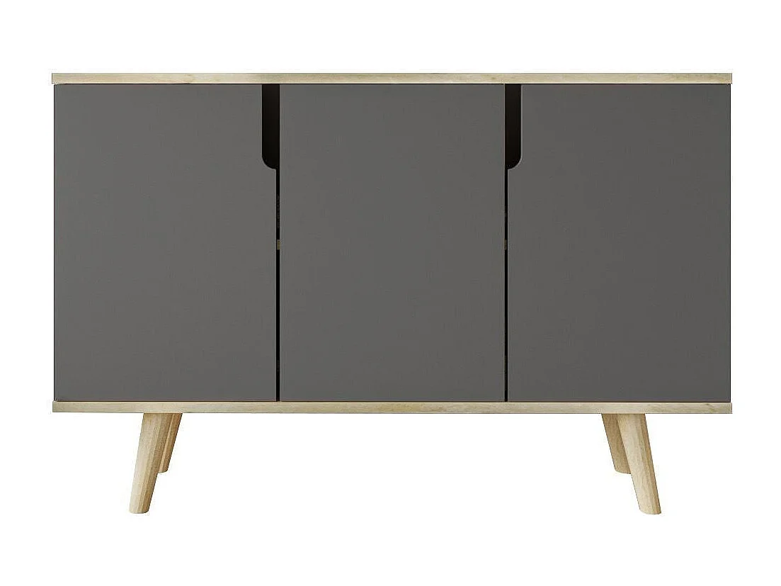 Komoda – 120 cm – Dąb szafirowy i antracyt – Płyta wiórowa