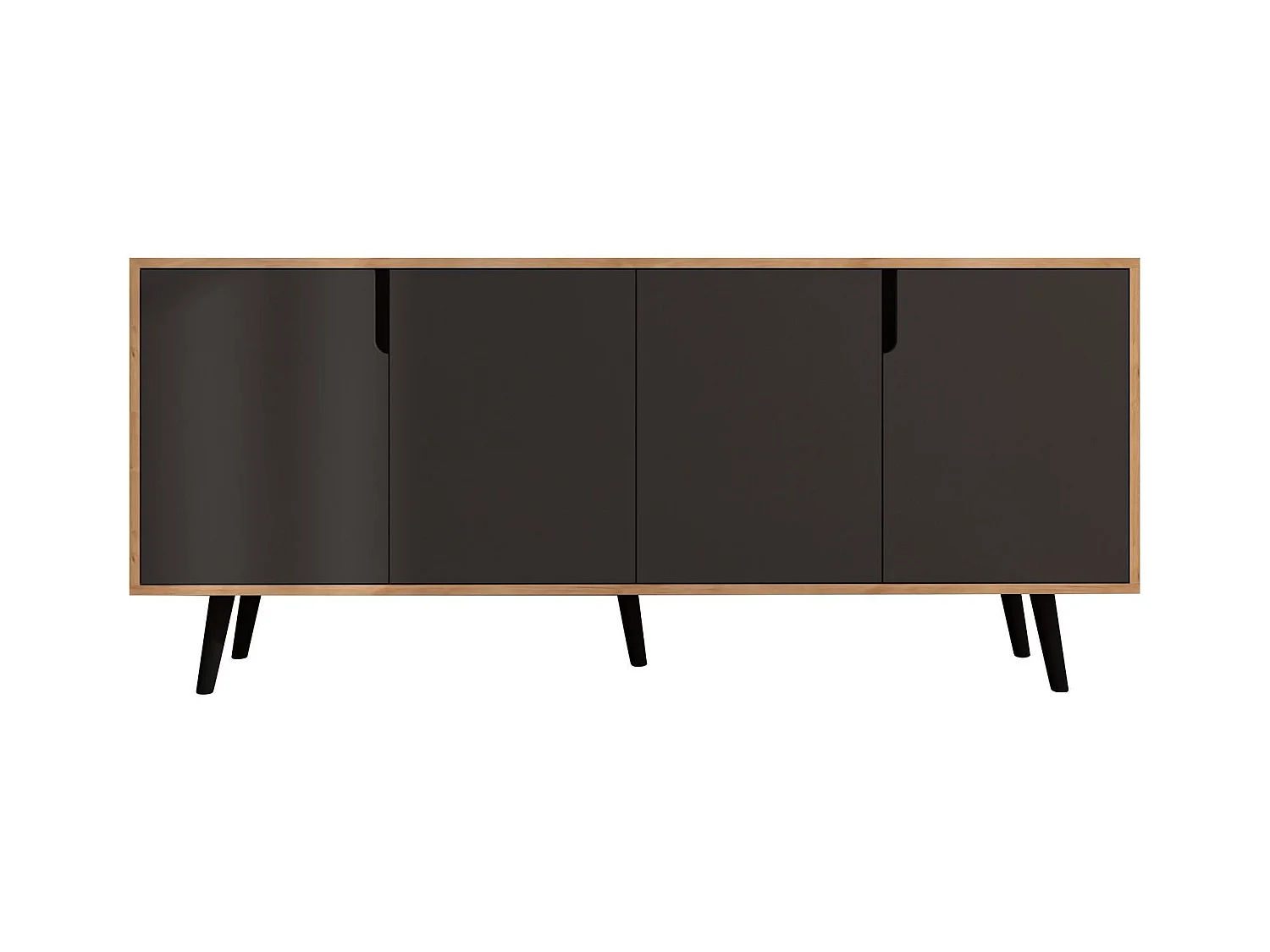Buffet – 180 cm – Chêne saphir et anthracite – Aggloméré