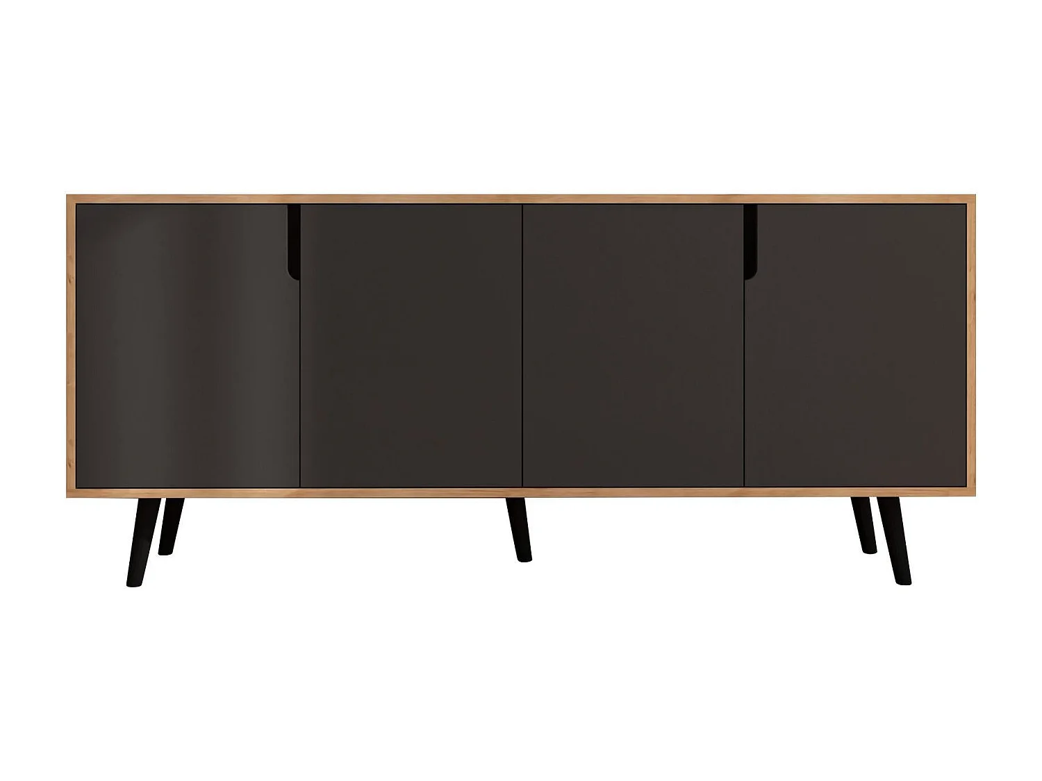 Buffet – 180 cm – Chêne saphir et anthracite – Aggloméré