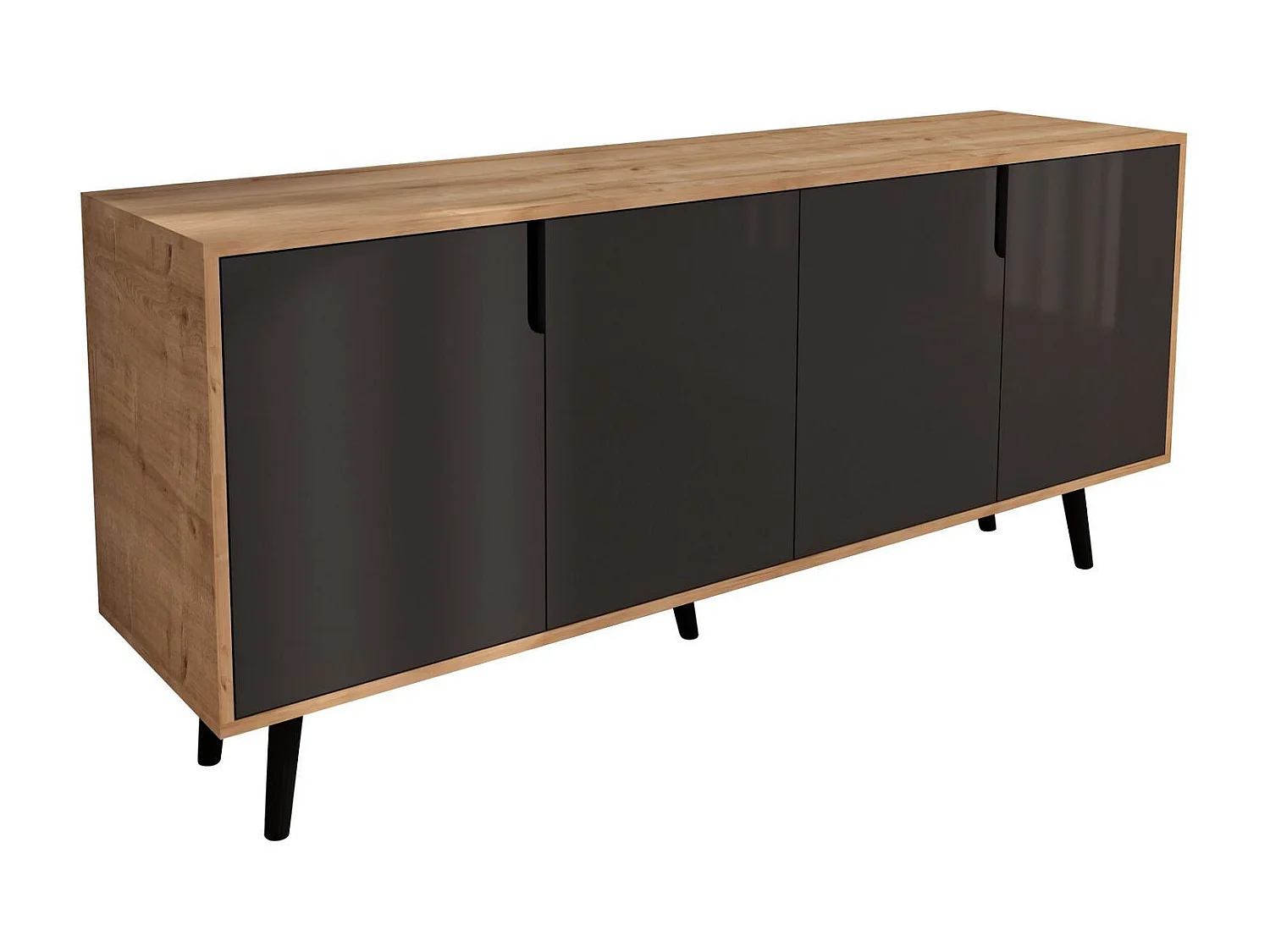 Aparador – 180 cm – Roble Zafiro y Antracita – Aglomerado