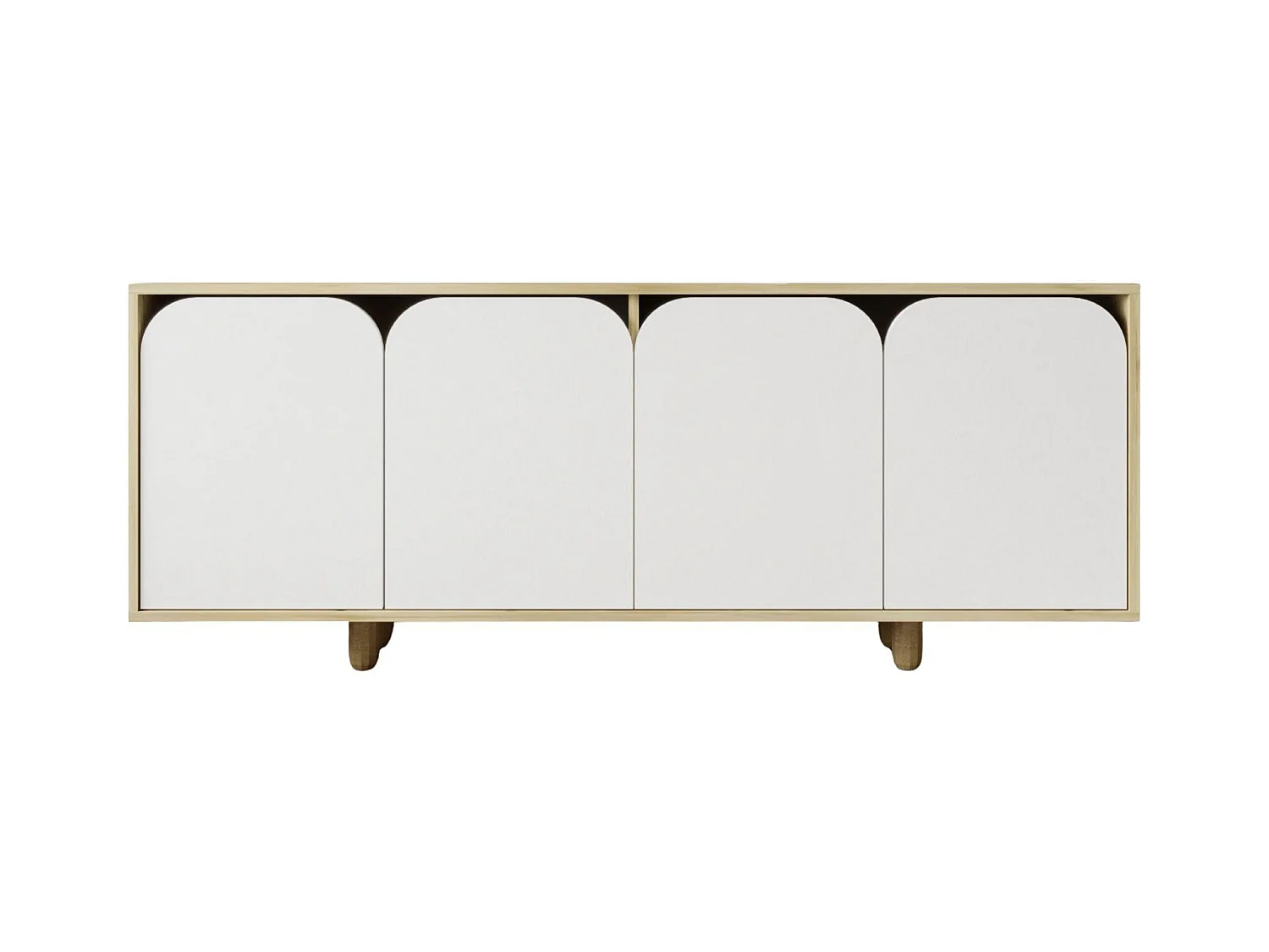 Buffet – 180 cm – Saphir et Chêne Blanc – Aggloméré et Bois