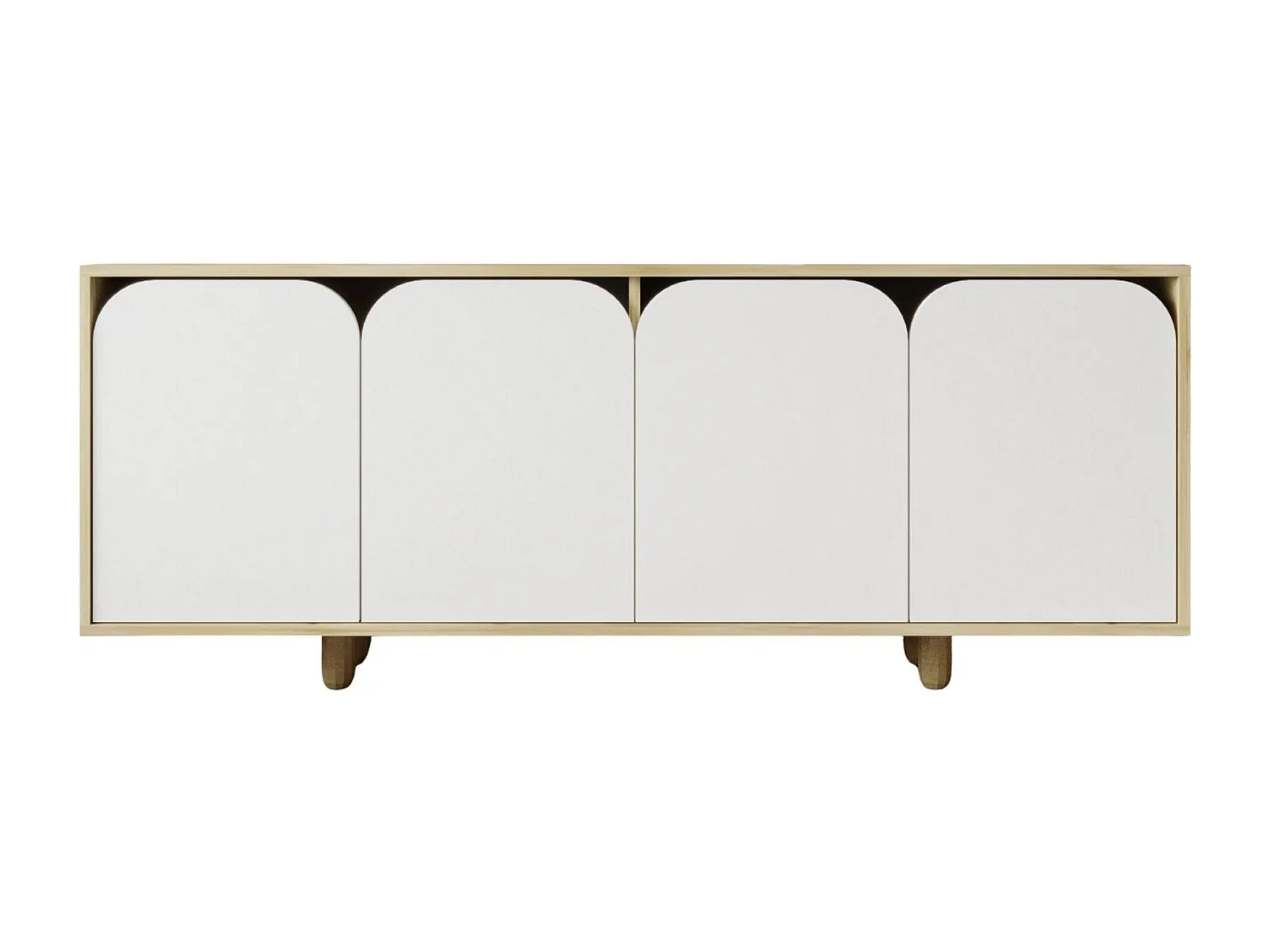 Aparador – 180 cm – Zafiro y Roble Blanco – Aglomerado y Madera