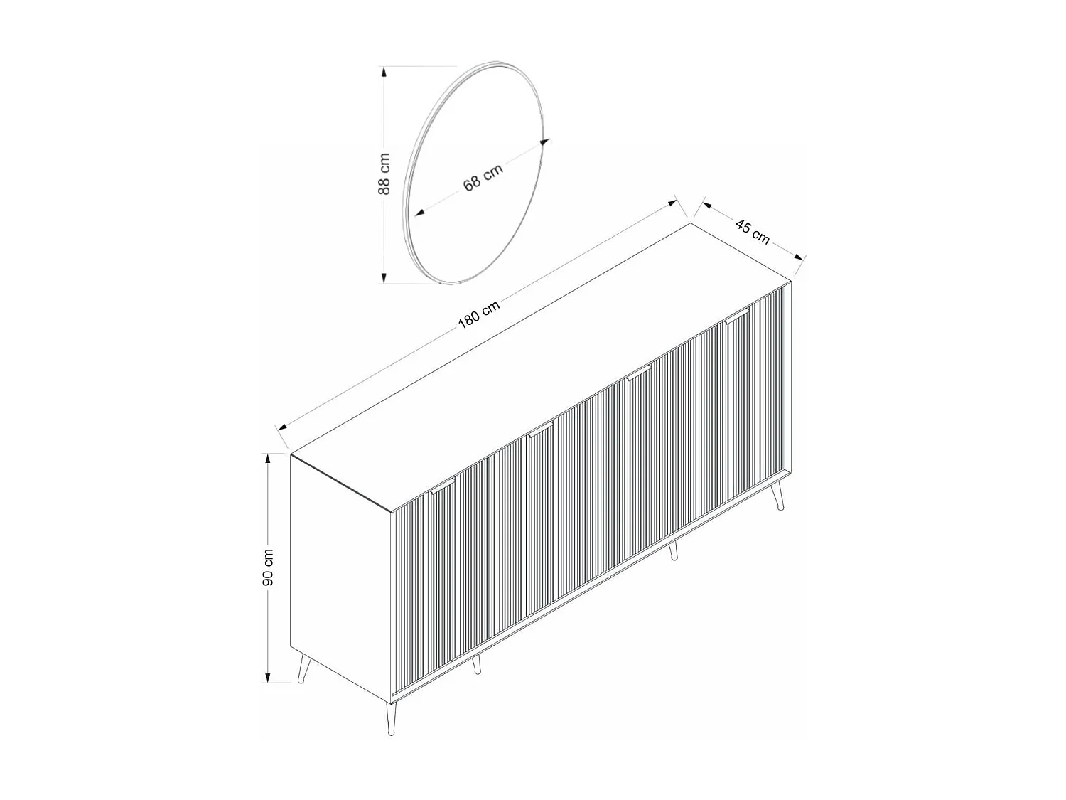 Buffet en grès Kale - Tribo Home
