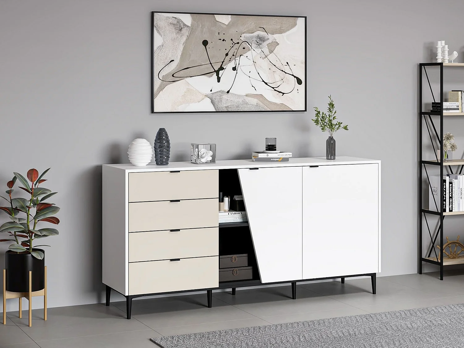 Credenza Yelena - Bianca Nera Arenaria