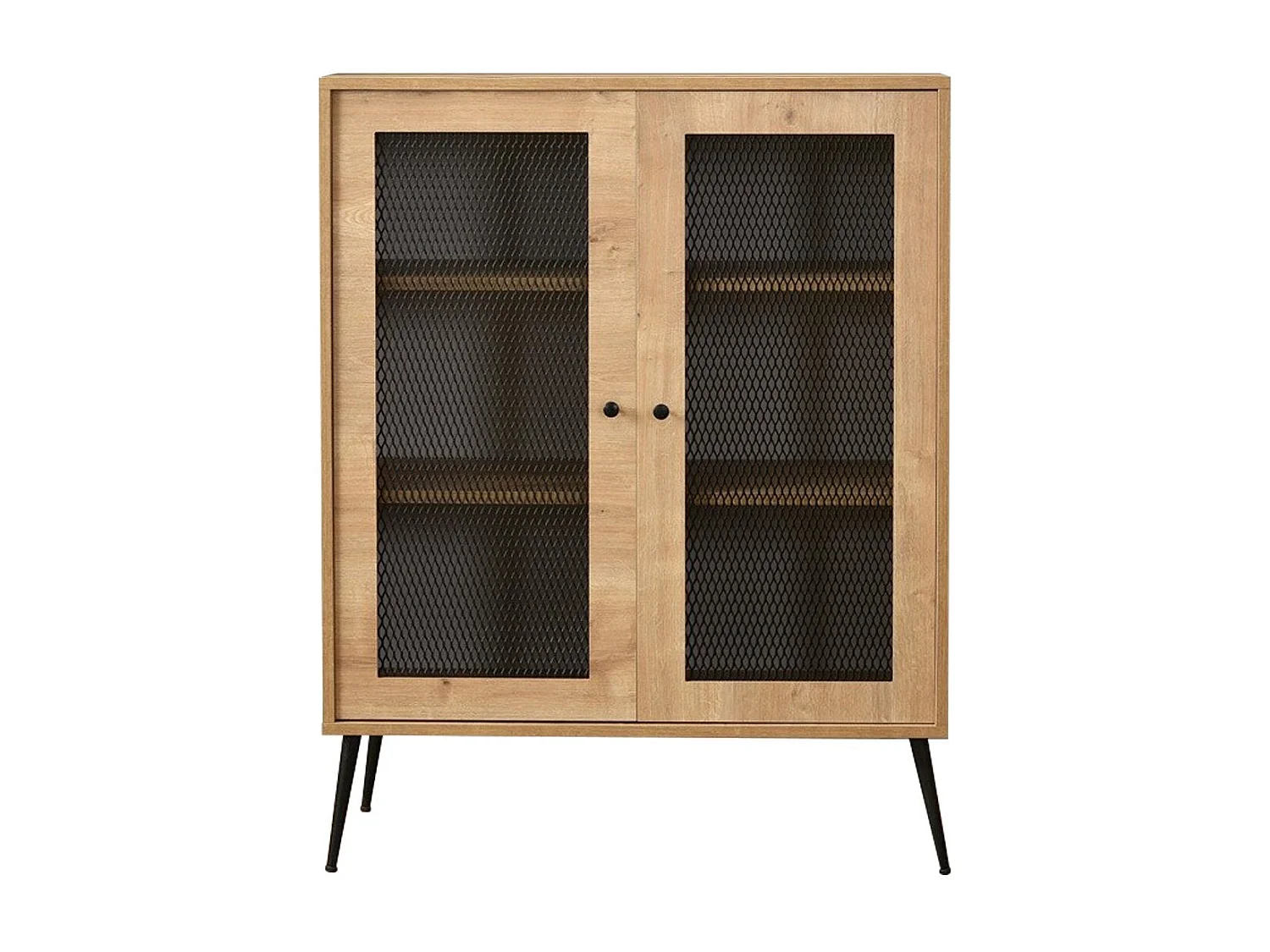 Buffet élégant en chêne, 90 x 40 x 110 cm | 100 % panneaux de particules laminés | Idéal pour les salons et salles à manger modernes