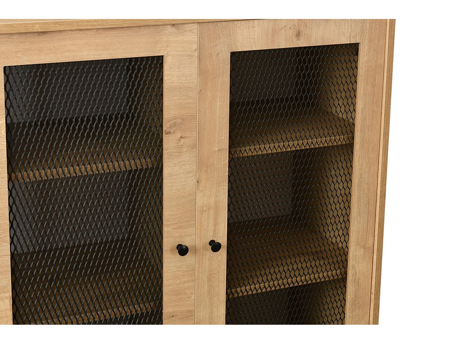 Buffet élégant en chêne, 90 x 40 x 110 cm | 100 % panneaux de particules laminés | Idéal pour les salons et salles à manger modernes