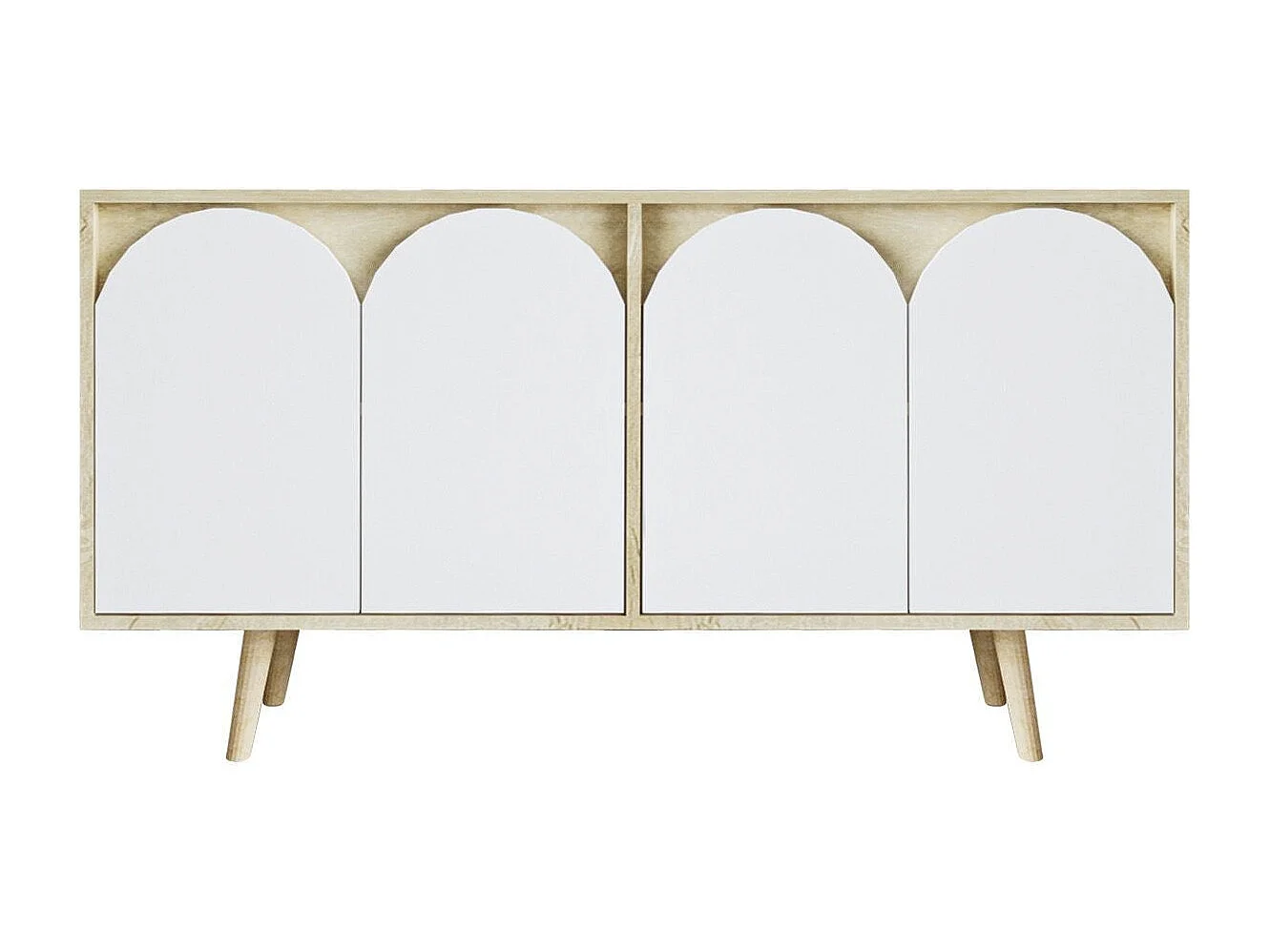 Aparador – 150cm – Roble Zafiro y Blanco – Aglomerado con melamina