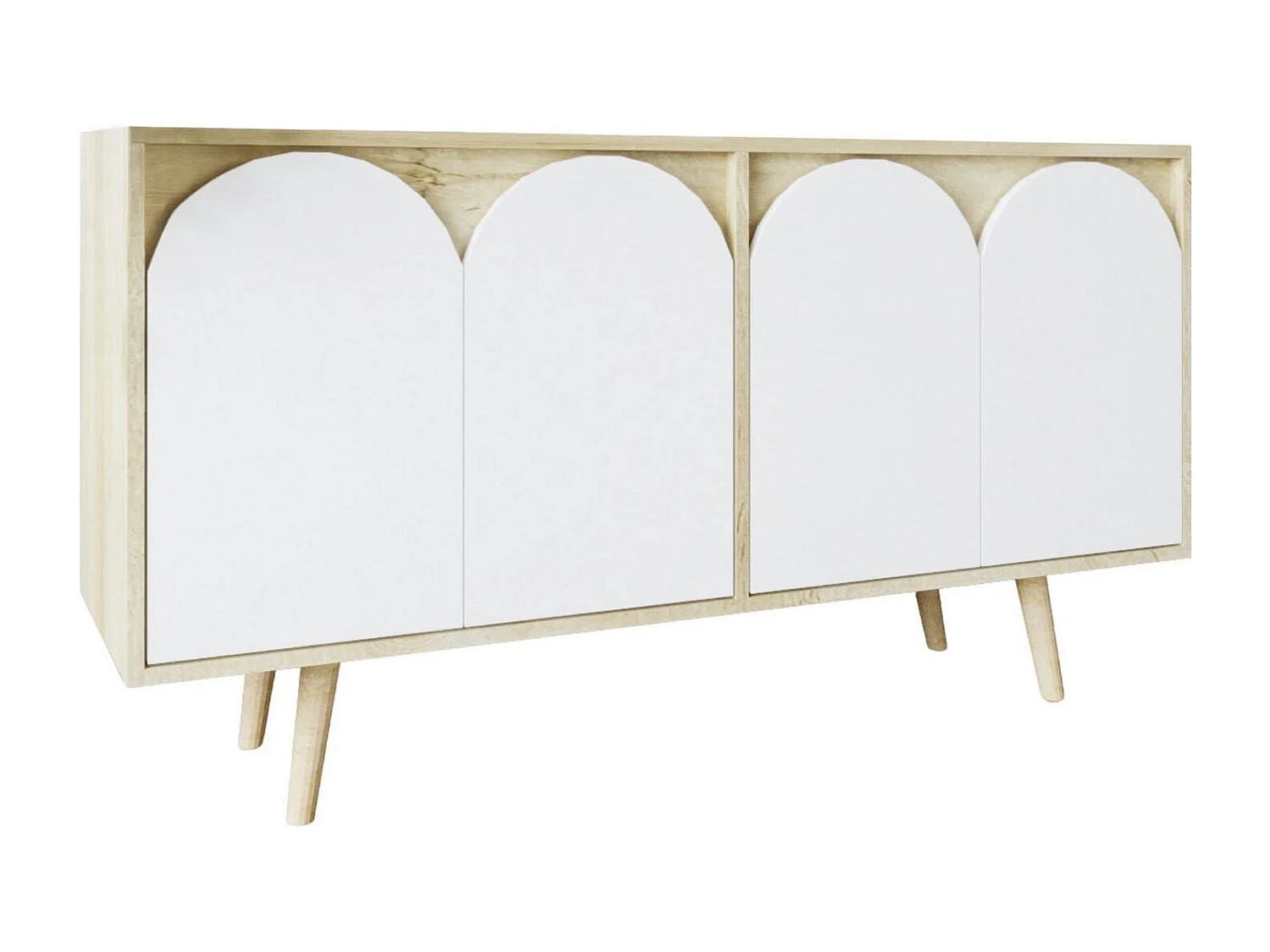 Aparador – 150cm – Roble Zafiro y Blanco – Aglomerado con melamina