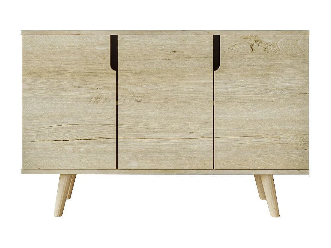 Buffet en aggloméré mélaminé – 120 cm x 80 cm x 30 cm – Chêne saphir