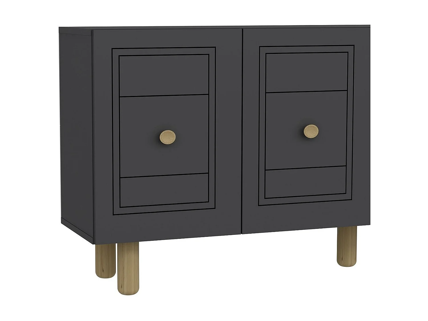 Dressoir – 150 cm x 75 cm x 35 cm – Antraciet – Spaanplaat