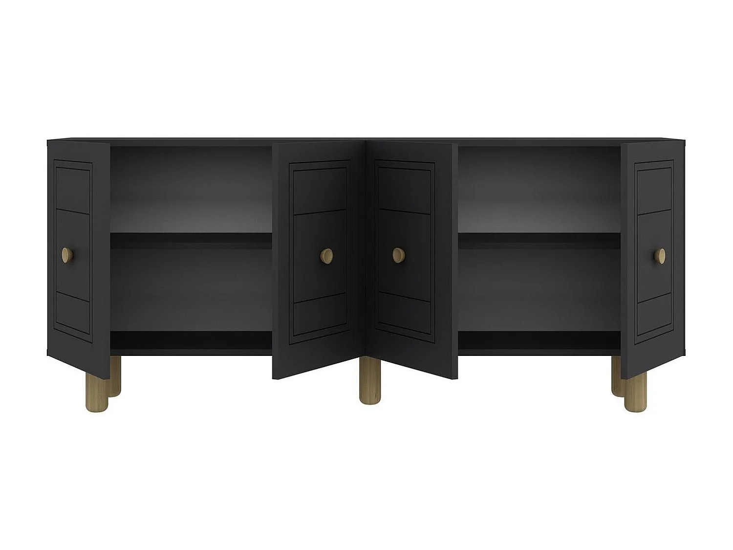 Dressoir – 150 cm x 75 cm x 35 cm – Antraciet – Spaanplaat