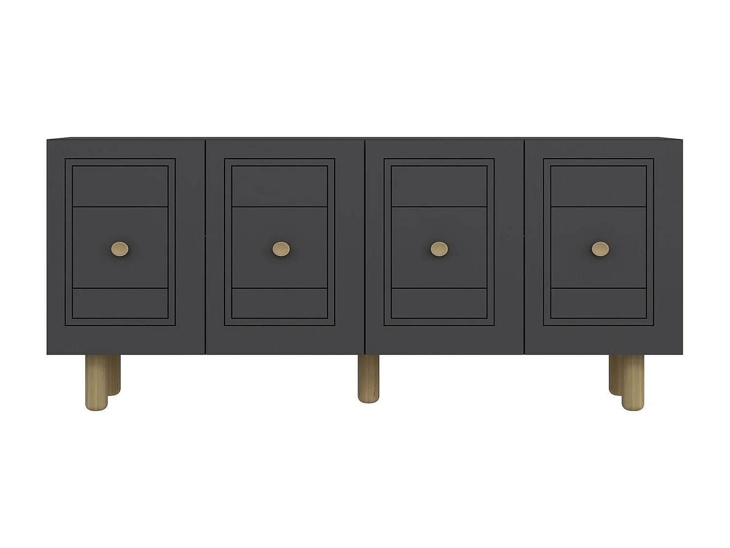 Dressoir – 150 cm x 75 cm x 35 cm – Antraciet – Spaanplaat