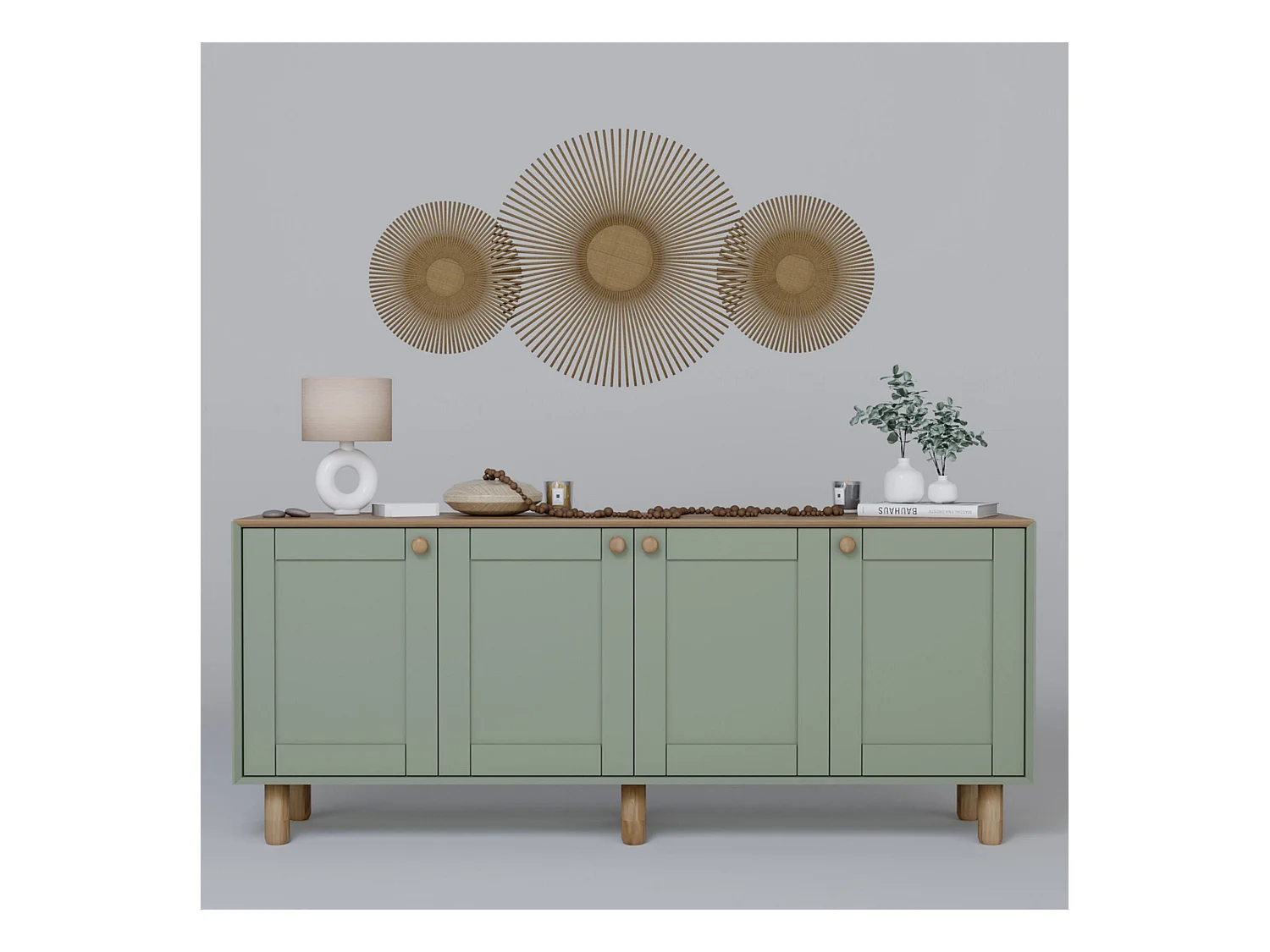 Aparador – 180 cm x 75 cm x 40 cm – Verde – Aglomerado