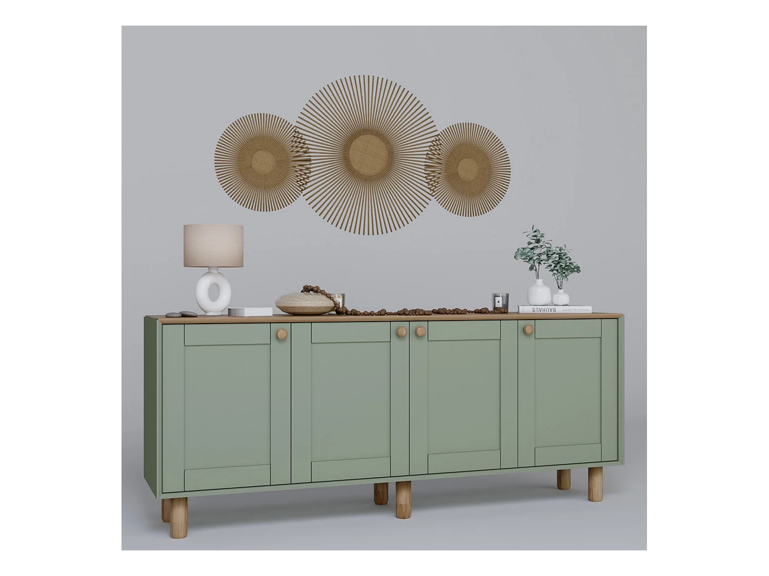 Aparador – 180 cm x 75 cm x 40 cm – Verde – Aglomerado