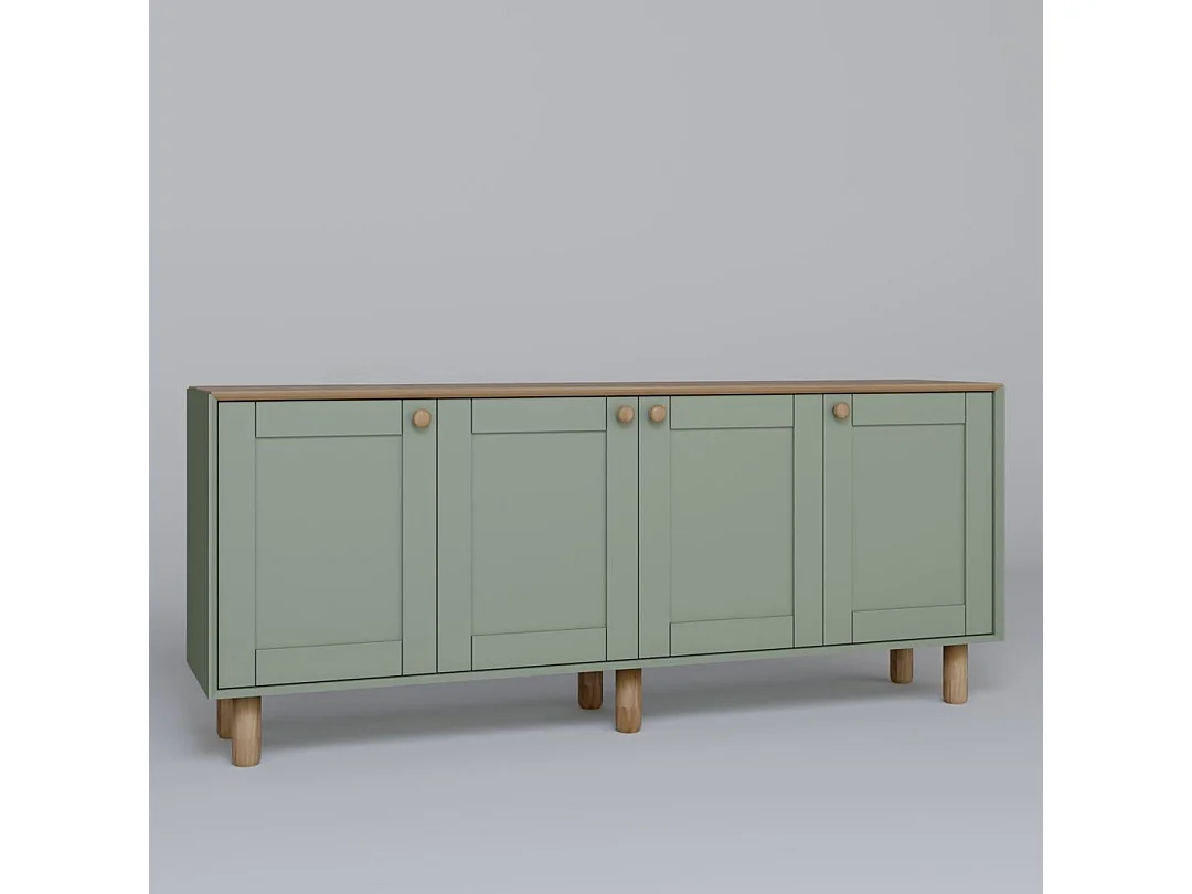 Buffet – 180 cm x 75 cm x 40 cm – Vert – Aggloméré