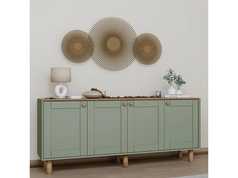 Buffet – 180 cm x 75 cm x 40 cm – Vert – Aggloméré