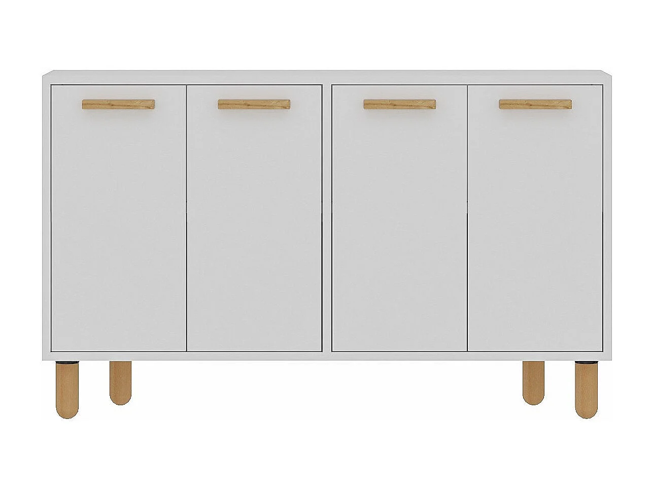 Buffet en panneaux de particules mélaminés – 120 cm x 73,6 cm x 29,6 cm – Blanc