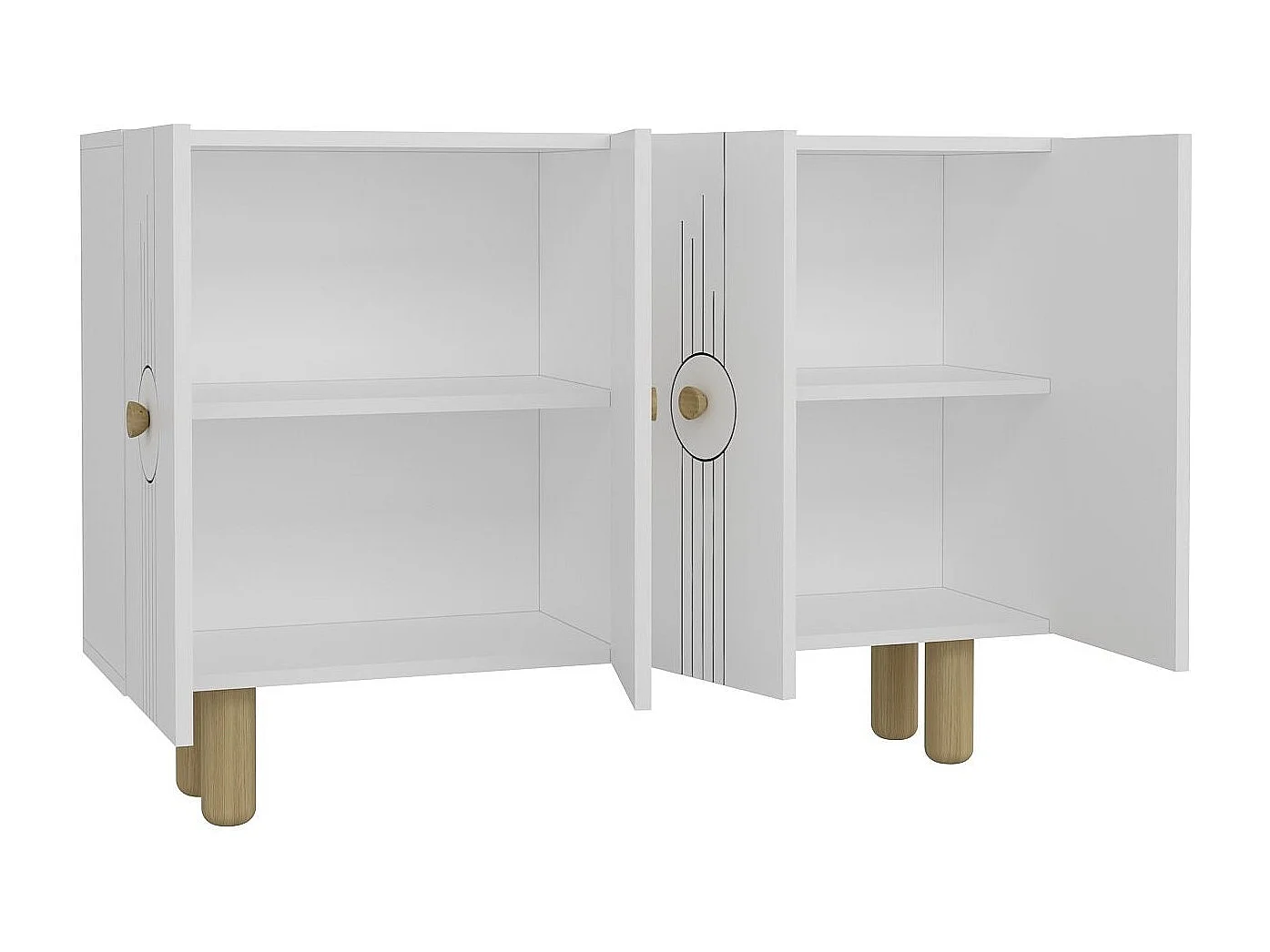 Credenza – 120cm – Bianco – Melaminico