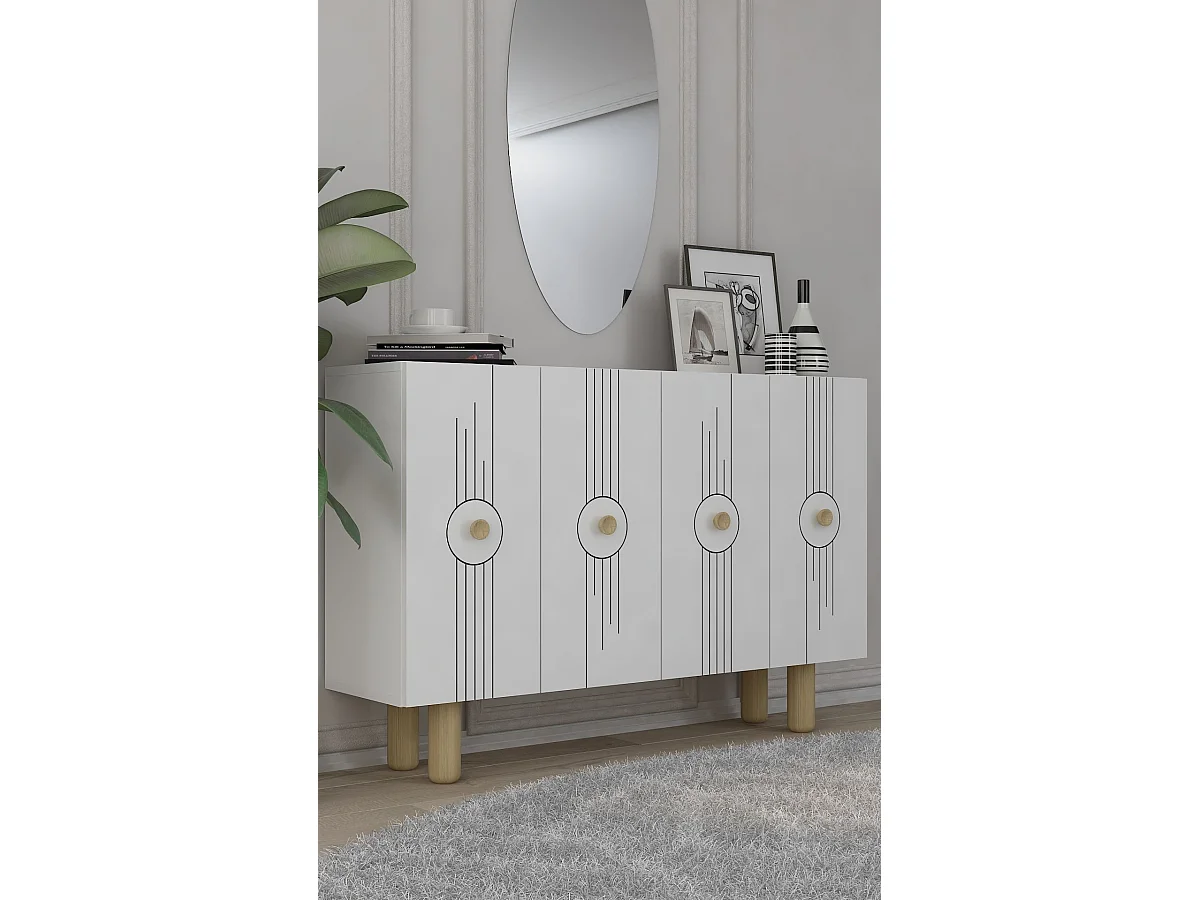 Credenza – 120cm – Bianco – Melaminico