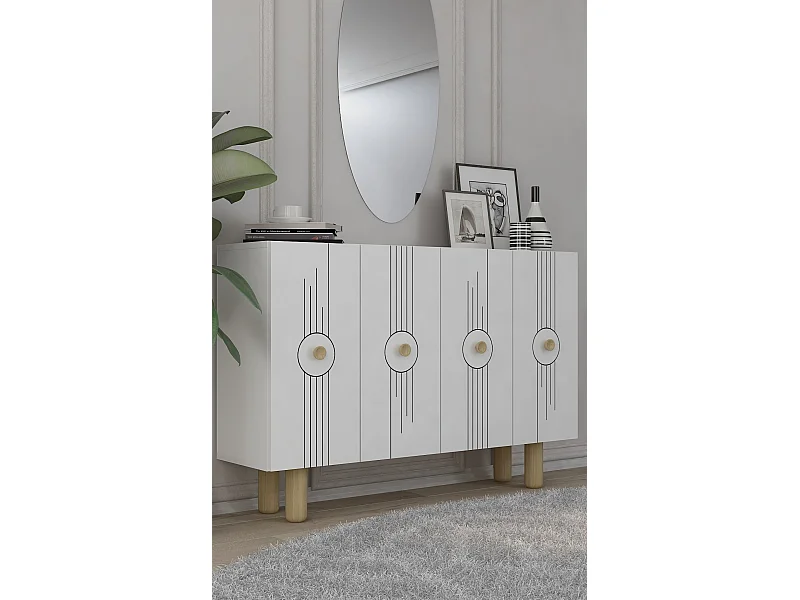 Dressoir – 120cm – Wit – Melamine