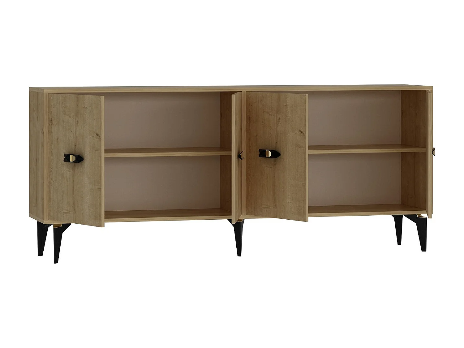 Credenza – 180 cm x 82,6 cm x 35 cm – Rovere Zaffiro – Truciolare melaminico