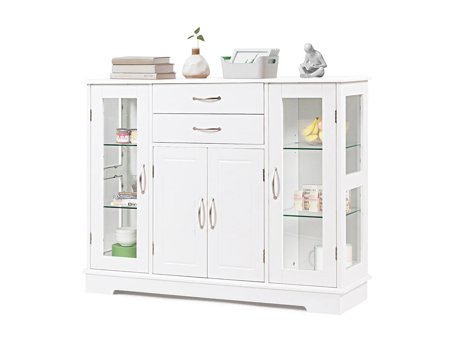 Buffet – 107 x 30 x 82 cm – Blanc – MDF