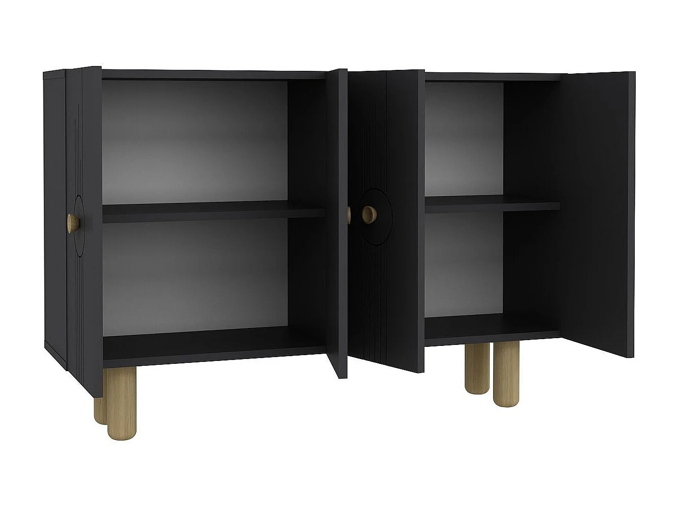 Sideboard – 120 cm – Anthrazit – Melaminbeschichtete Spanplatte