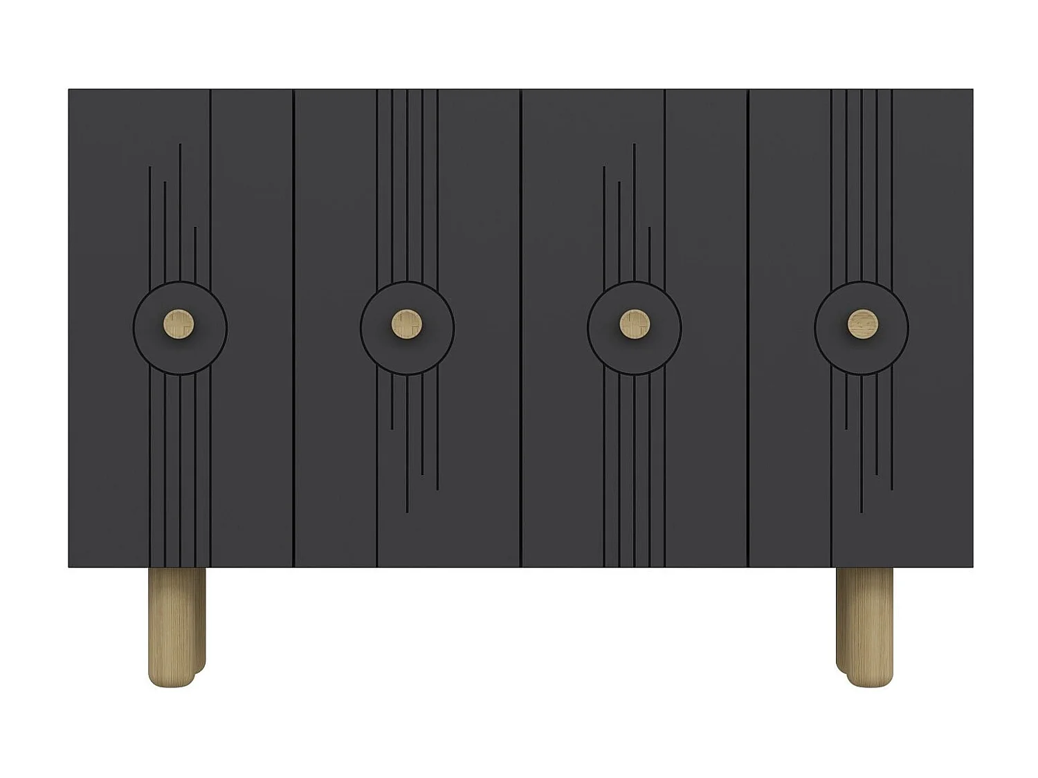 Sideboard – 120 cm – Anthrazit – Melaminbeschichtete Spanplatte