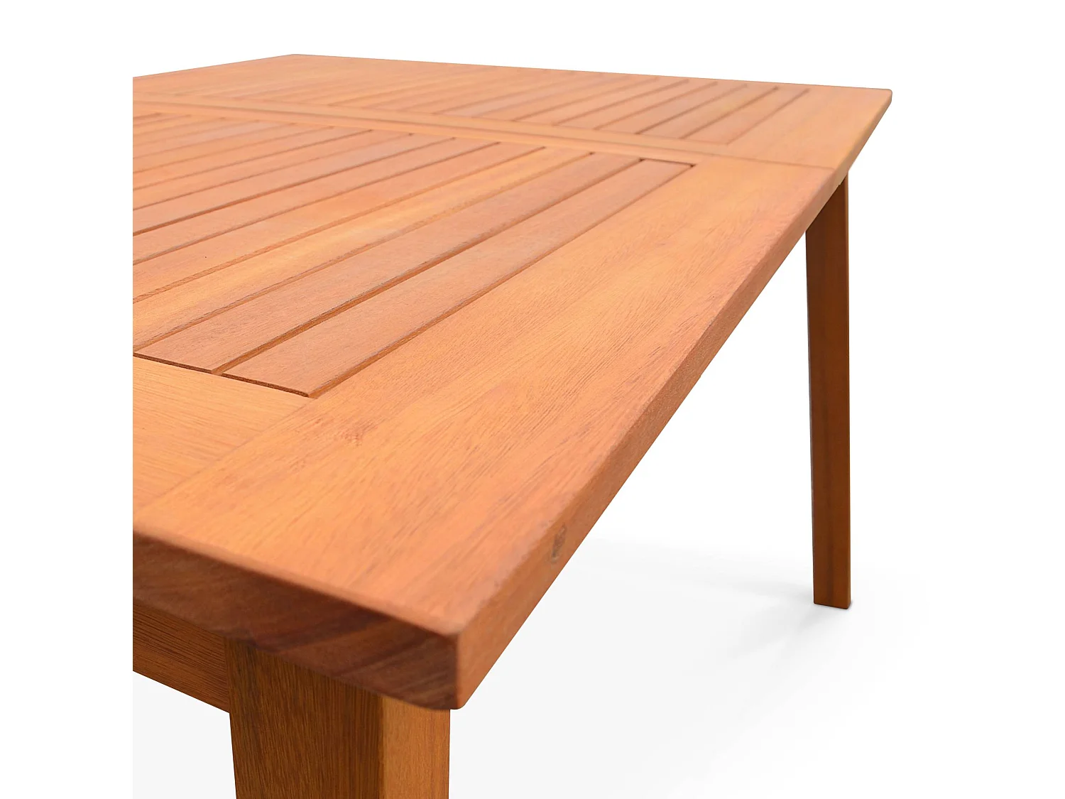 Mesa de jardín de madera extensible, 8 sillas madera