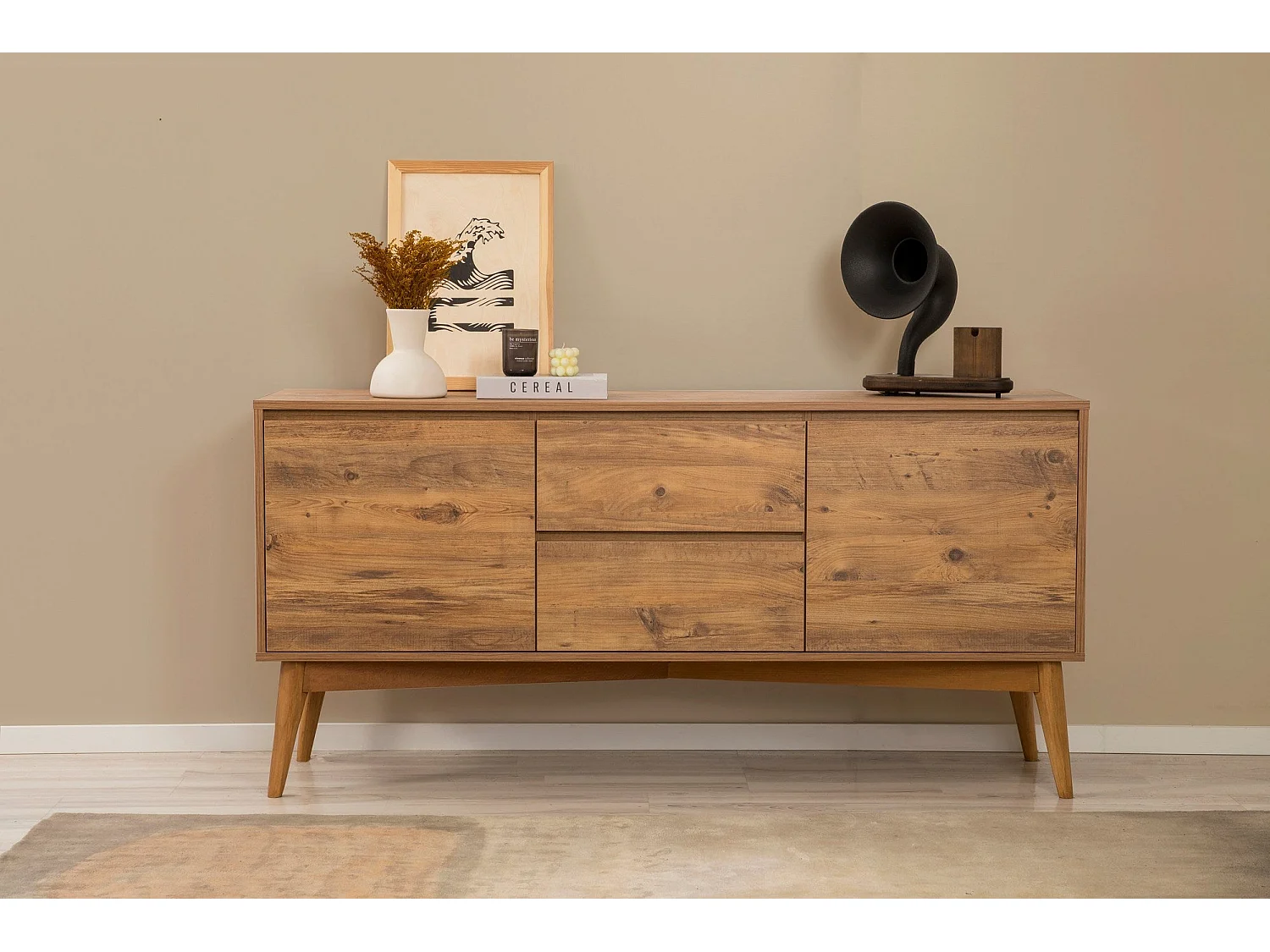 Buffet – 170 cm x 82,5 cm x 45 cm – Pin Atlantique – Panneaux de particules