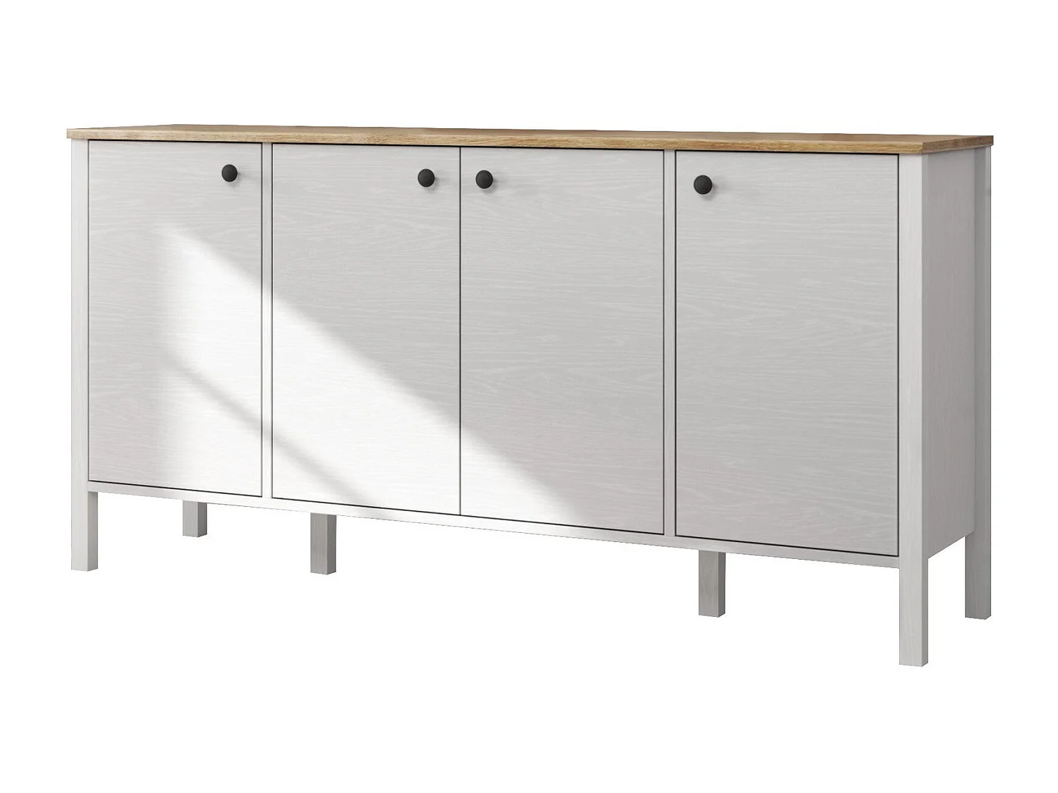Buffet en bois – 160 cm x 82 cm x 44 cm – Blanc