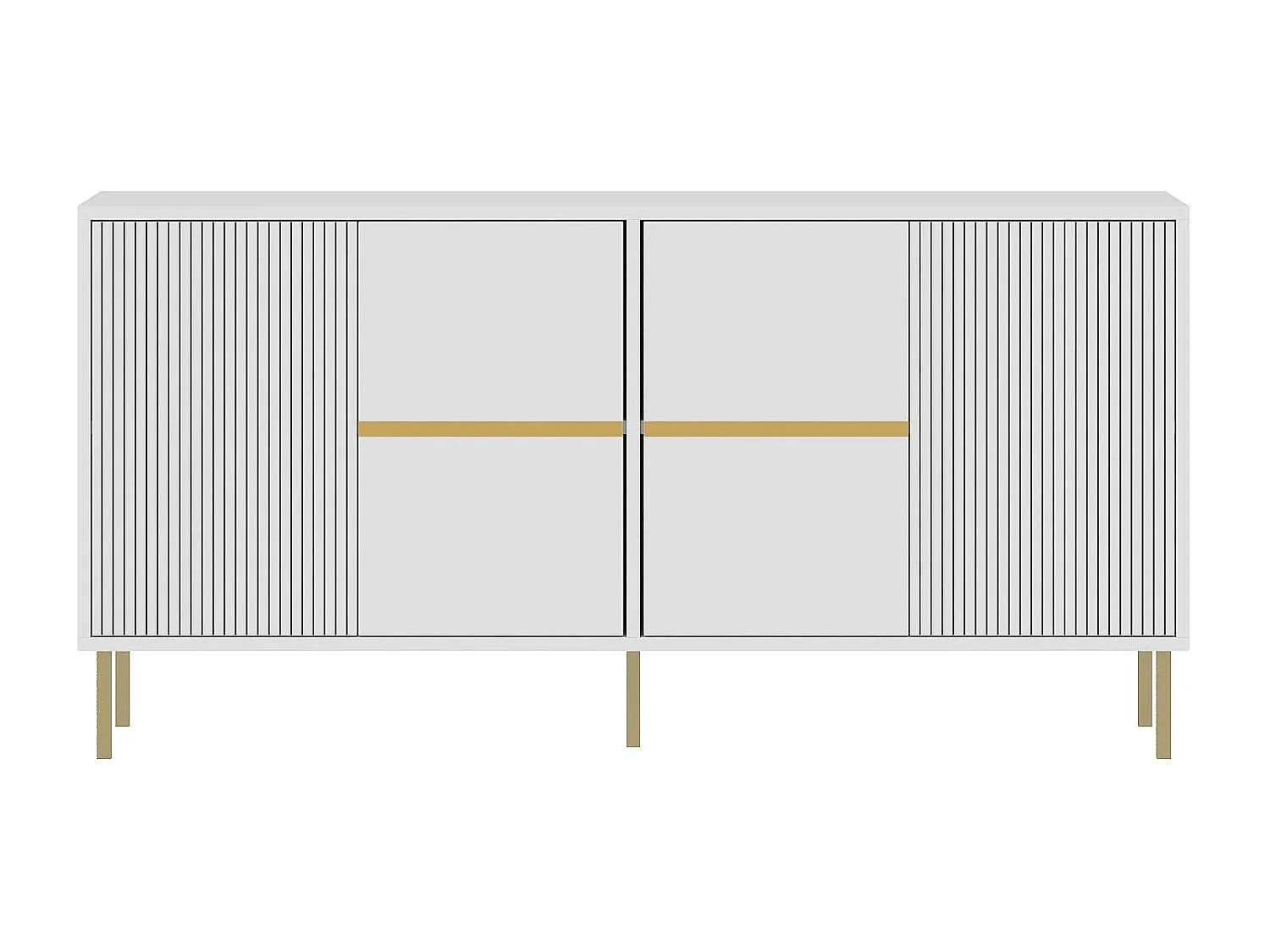 Buffet – 150 cm x 75 cm x 36 cm – Blanc – MDF
