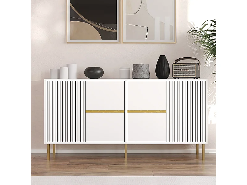 Aparador – 150 cm x 75 cm x 36 cm – Blanco – MDF