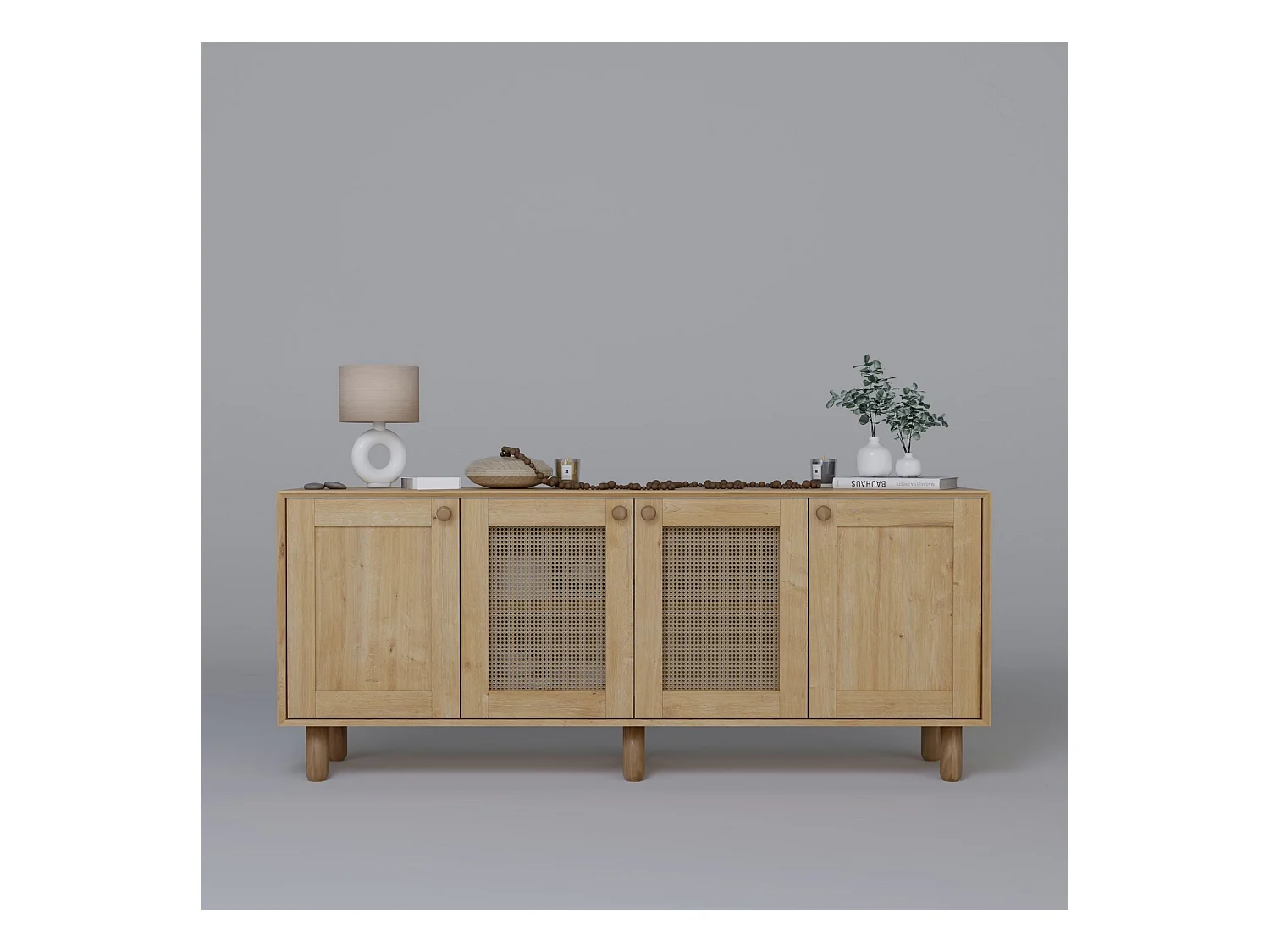 Buffet – 180 cm x 75 cm x 40 cm – Noyer – MDF