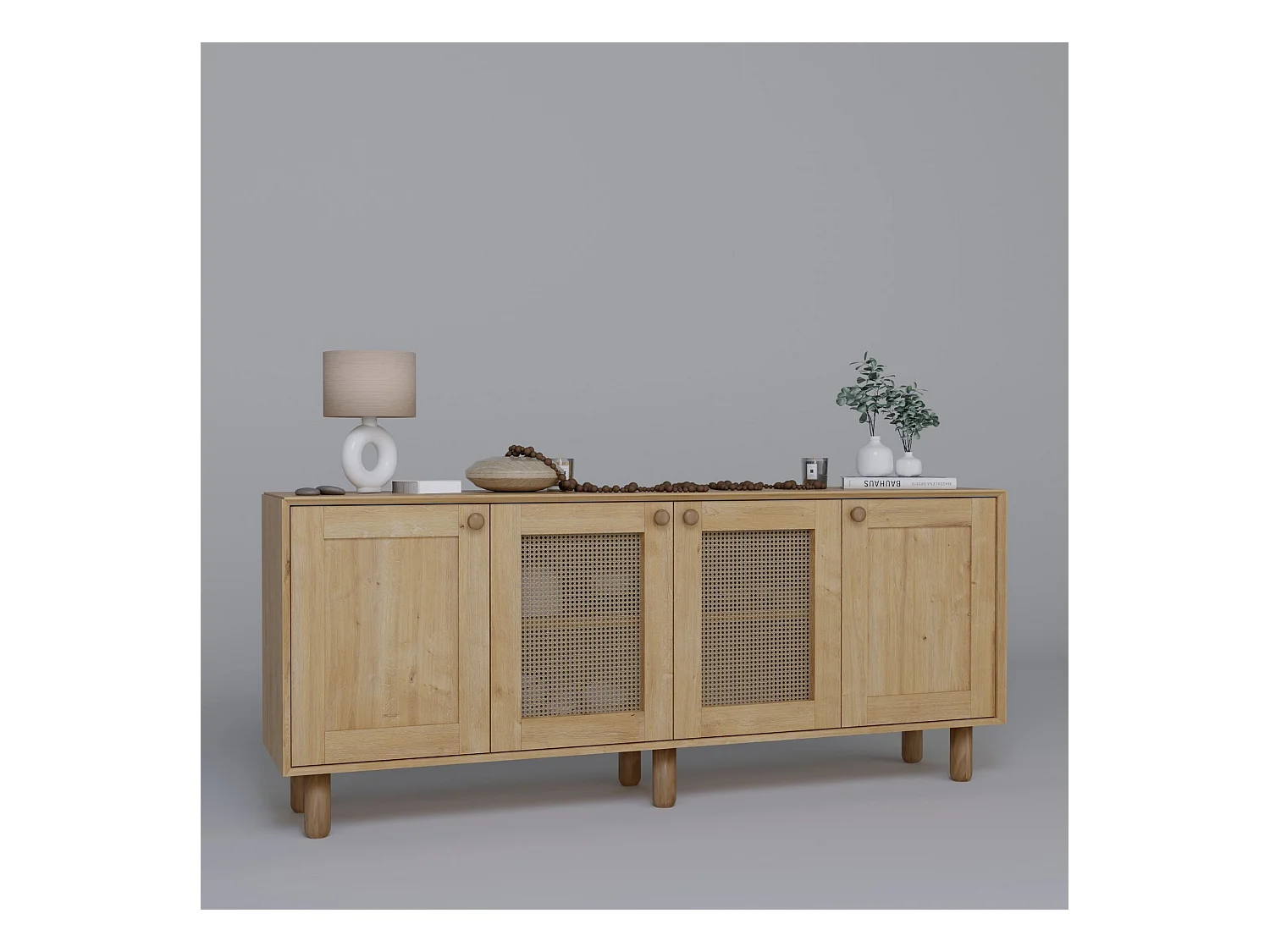 Buffet – 180 cm x 75 cm x 40 cm – Noyer – MDF