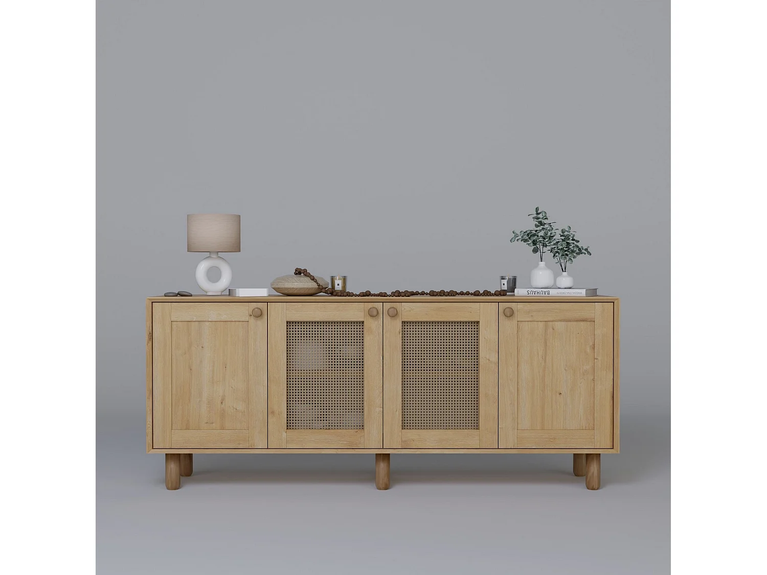 Buffet – 180 cm x 75 cm x 40 cm – Noyer – MDF