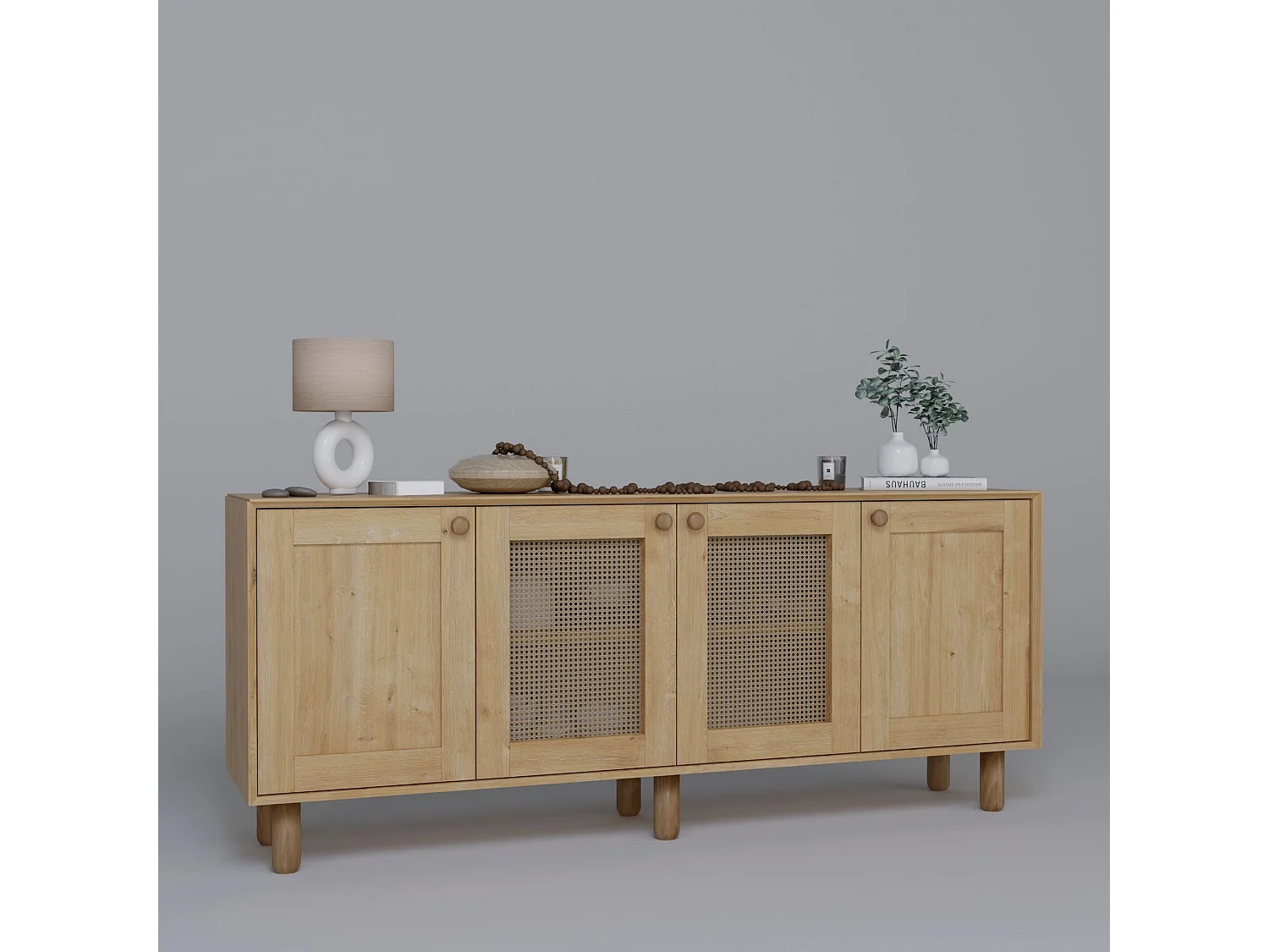 Buffet – 180 cm x 75 cm x 40 cm – Noyer – MDF