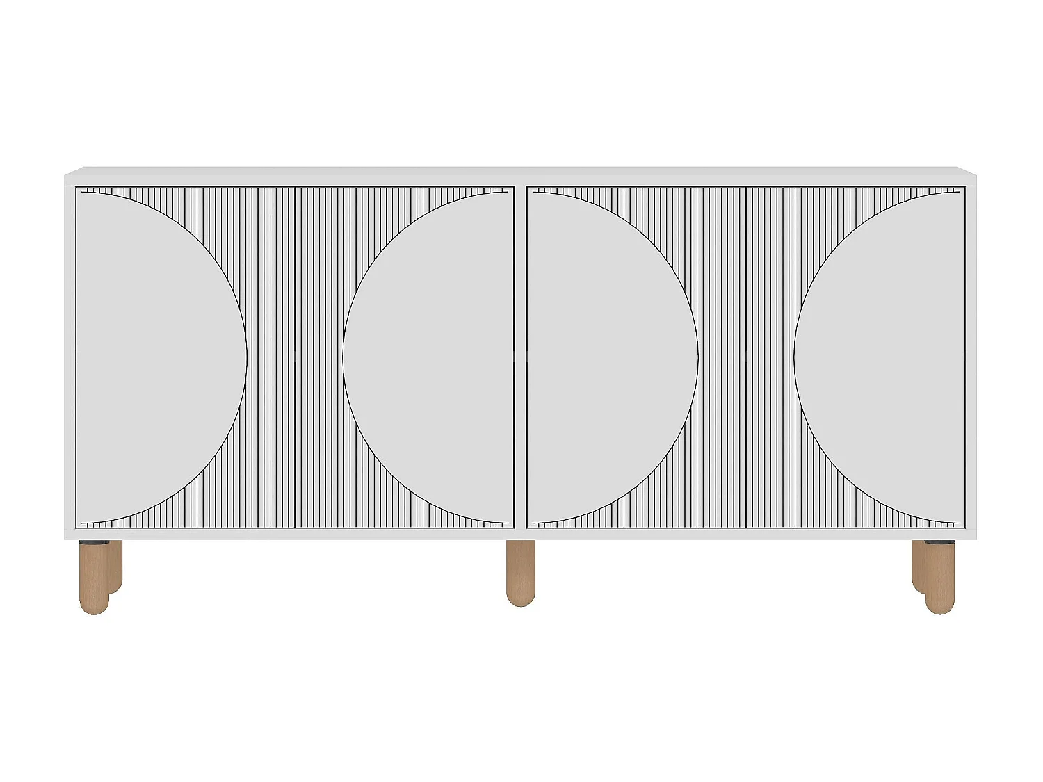 Komoda – 150 cm x 73 cm x 36 cm – Biała – Płyta wiórowa