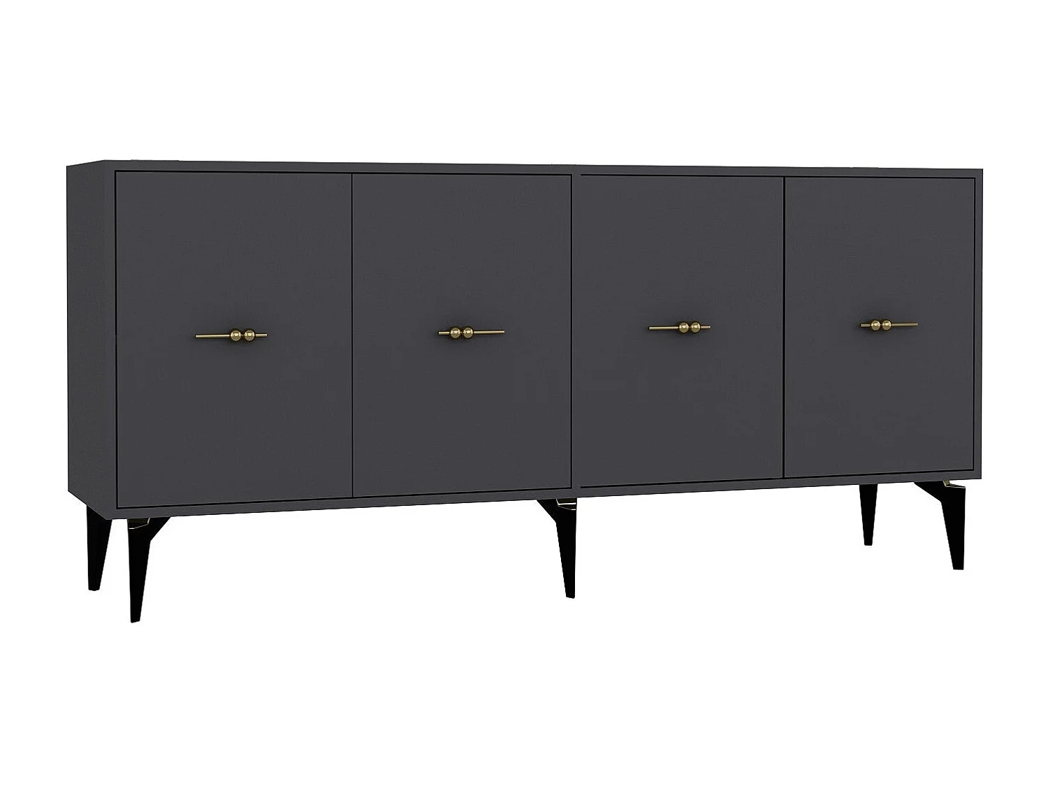Dressoir – 180 cm – Antraciet – Spaanplaat